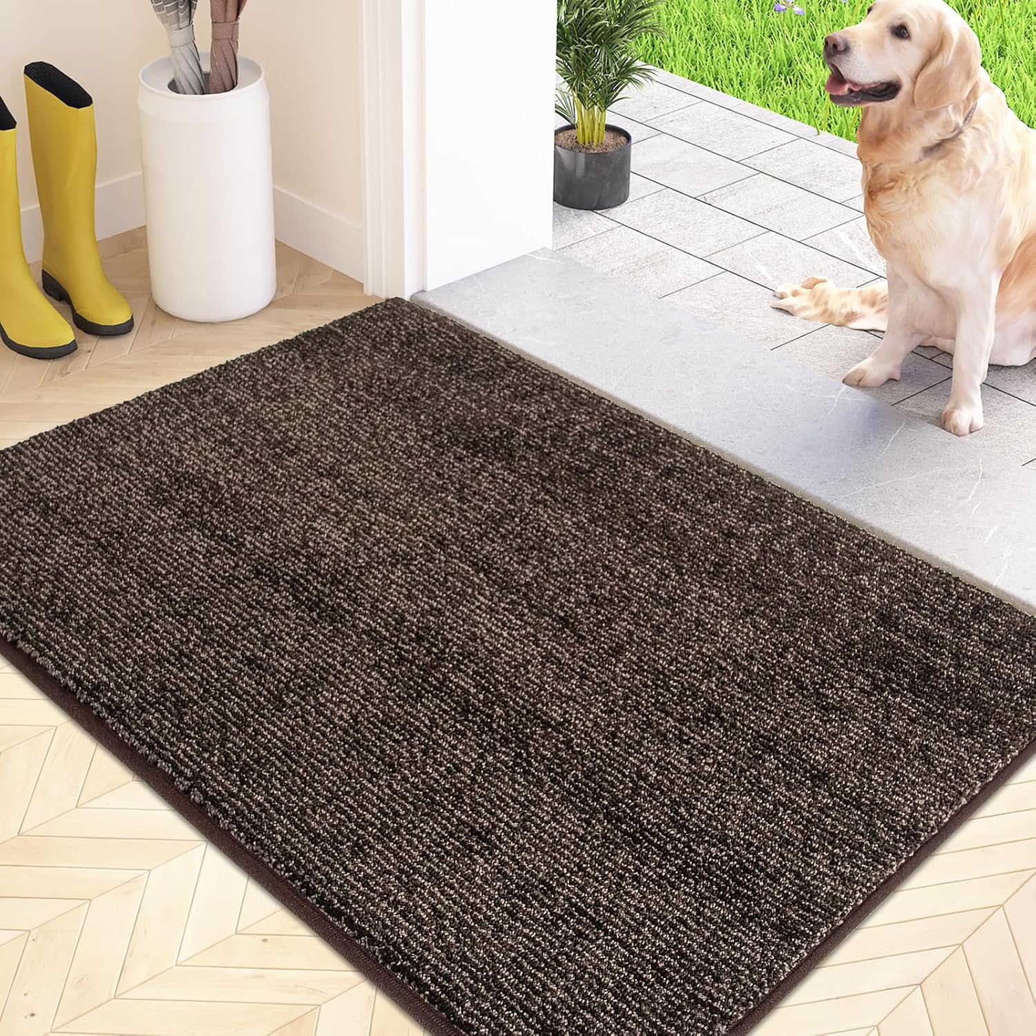 FCSDETAIL Dirt Trapper Indoor Door Mat 50 x 80 cm, Machine Washable Entrance Rug...