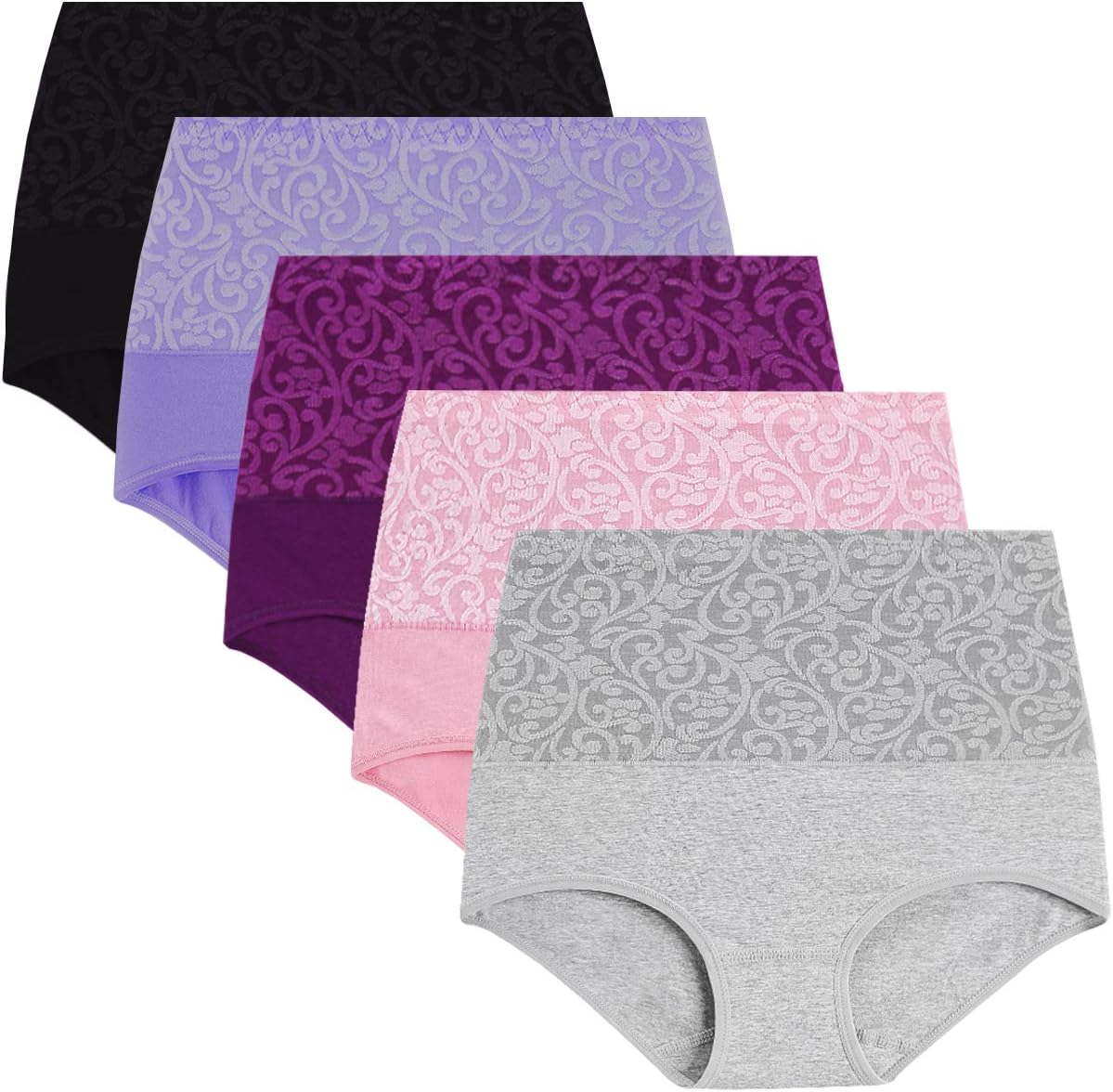 YaShaer Women High Waist Cotton Knickers Briefs Tummy Control Underwear C-Sectio...