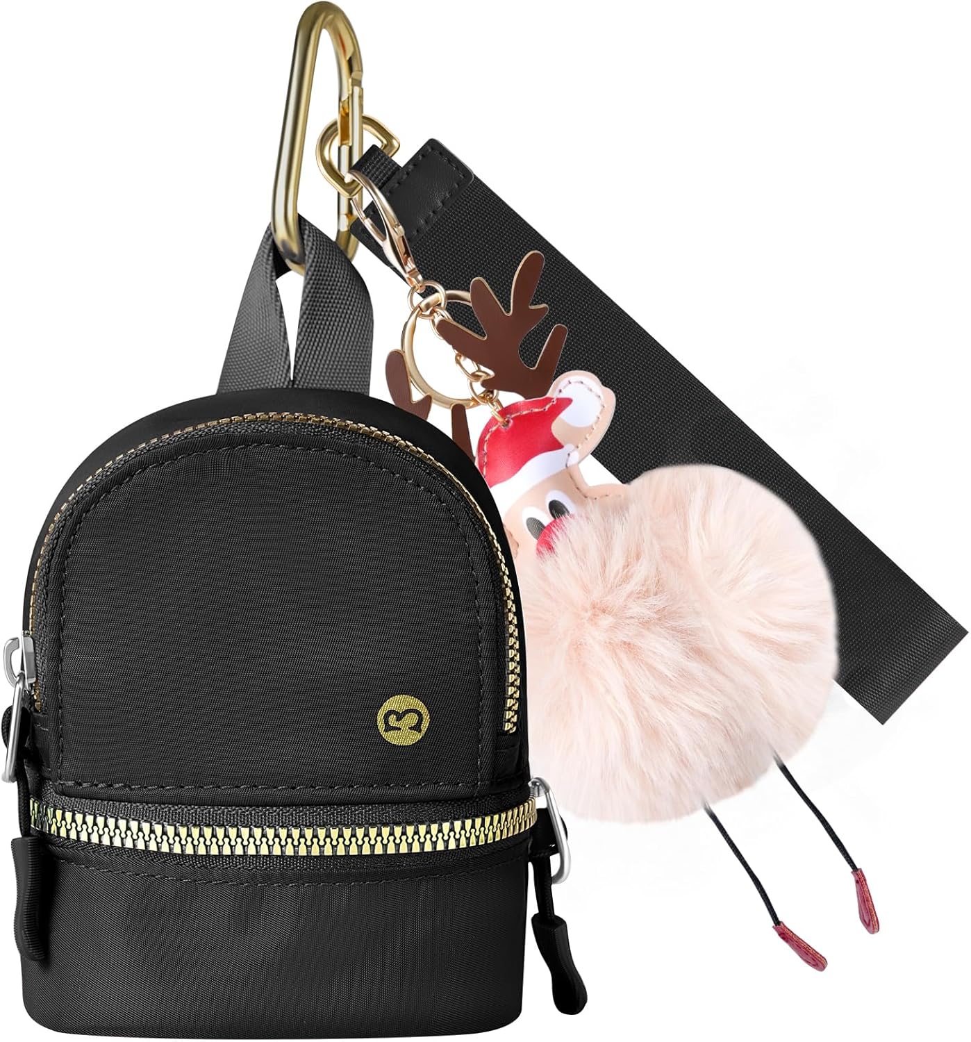 Babysun Mini Backpack Keychain Wristlet Pouch Small Change Coin Purse Cute Zippe...
