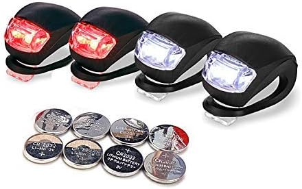 Bicycle Front Light Silicone LED Head Front Rear Wheel Bike Lights Waterproof Cy...