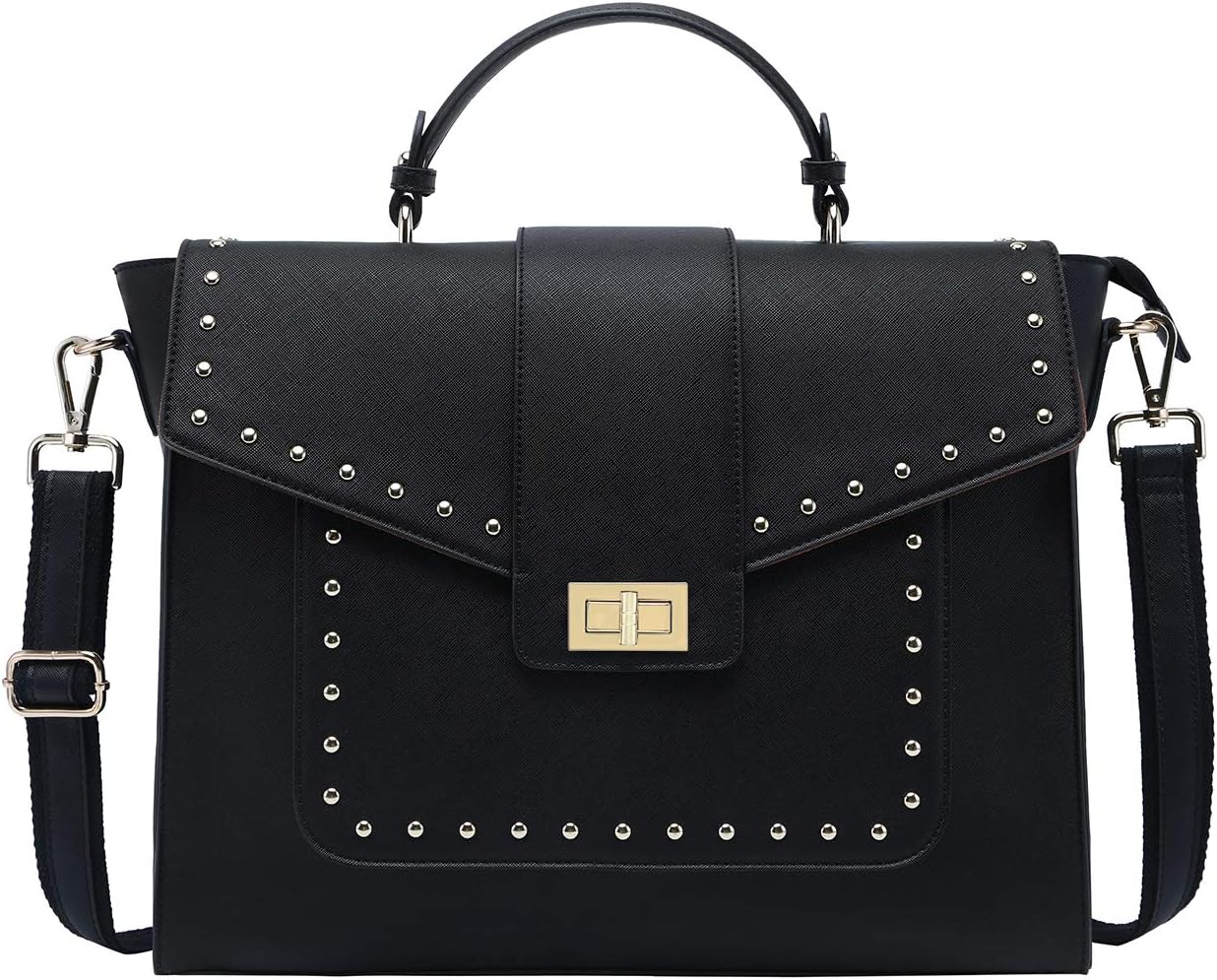 EaseGave 15.6 Inch Laptop Briefcase for Women J-black 15.6-inch