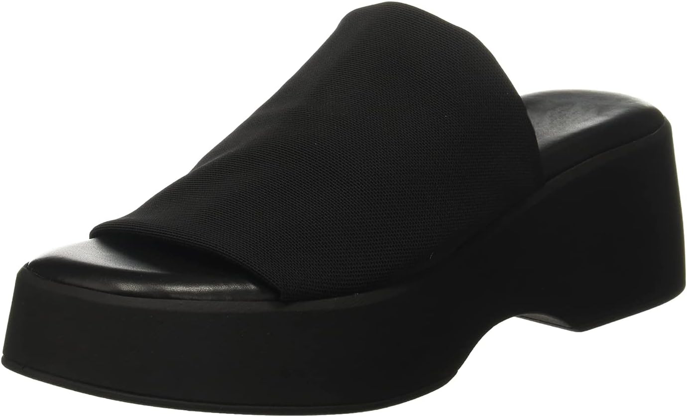 Minshluu Womens Wedge SIides Sandals Platform Open Toe Slip On Elastic Band Wedg...