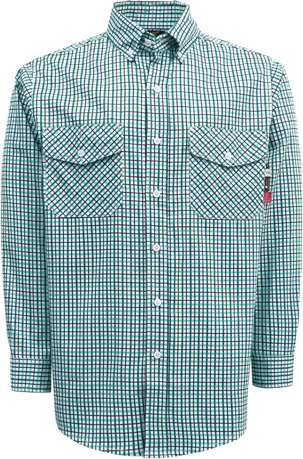 KONRECO FR Shirts for Men 100% Cotton 6.5oz Fire Resistant Lightweight Men's Pla...