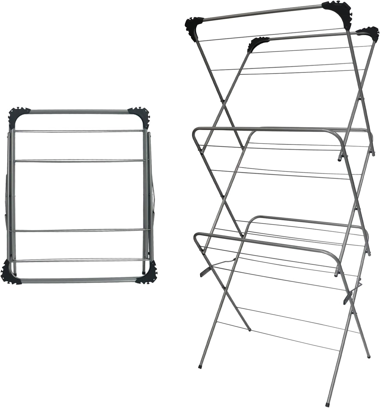 SIC ® 3 Tier Clothes Airer, Indoor and Outdoor Clothes Drying Rack with 15 m Dry...