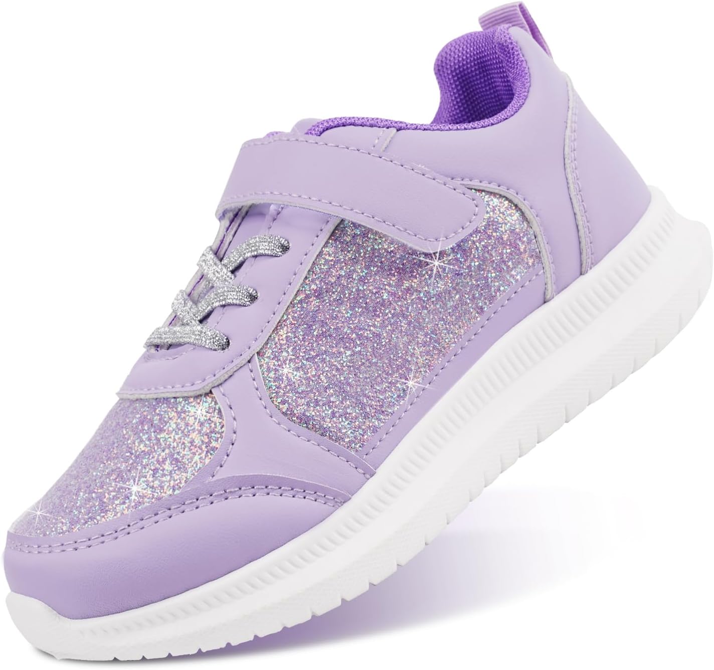 Toandon Toddler Kids Sneakers Sparkle Fashion Glitter Sequins Canvas Shoes 13 Li...