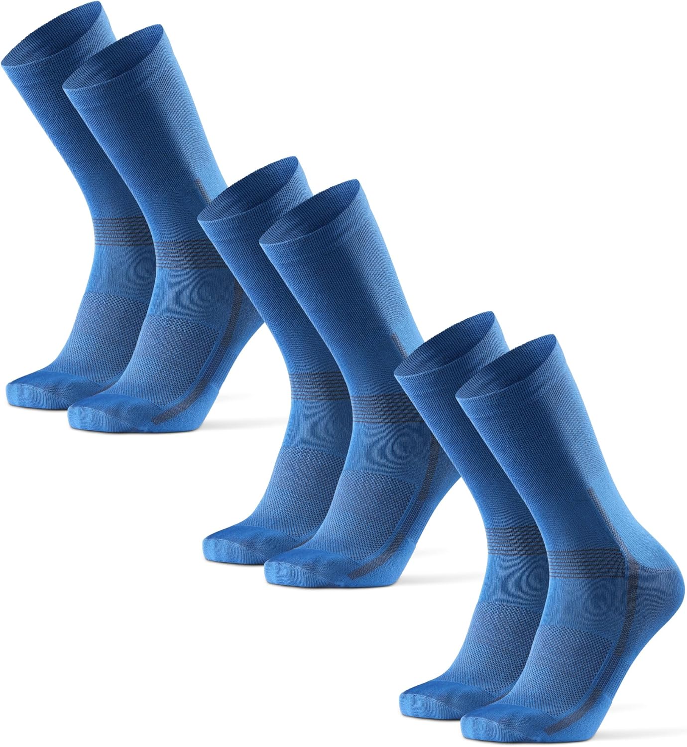 DANISH ENDURANCE Performance Crew Cycling Socks, Cushioned Bike Socks, 3 Pack fo...