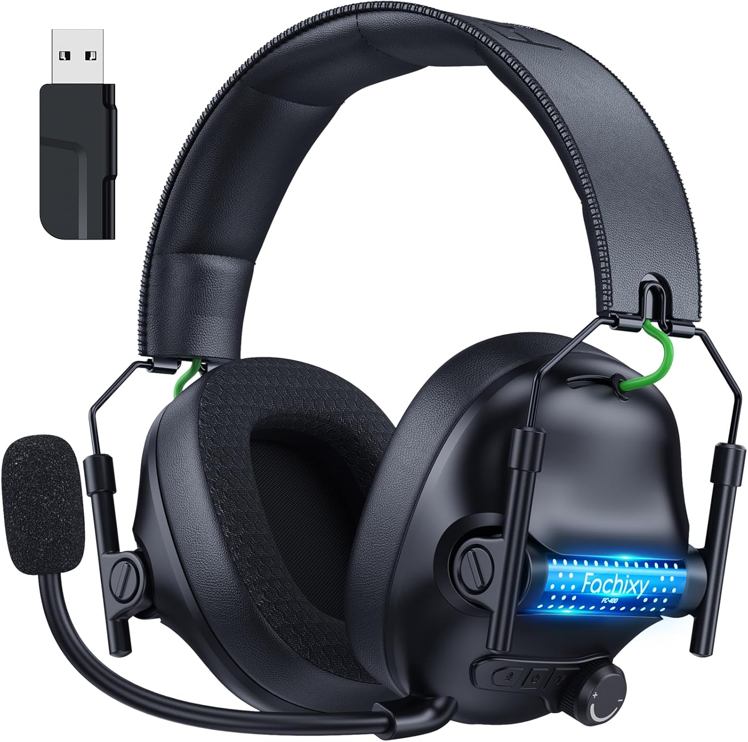 Fachixy「2024 New」FC400 Wireless Gaming Headset with Microphone for PC/PS5/PS4,...