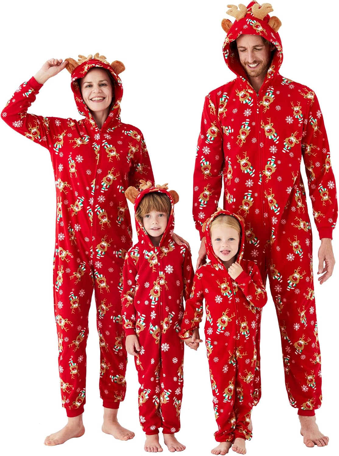 PATPAT Family Christmass Matching Sets Pajamas Holiday Cute Print Pjs Hoodie Fle...
