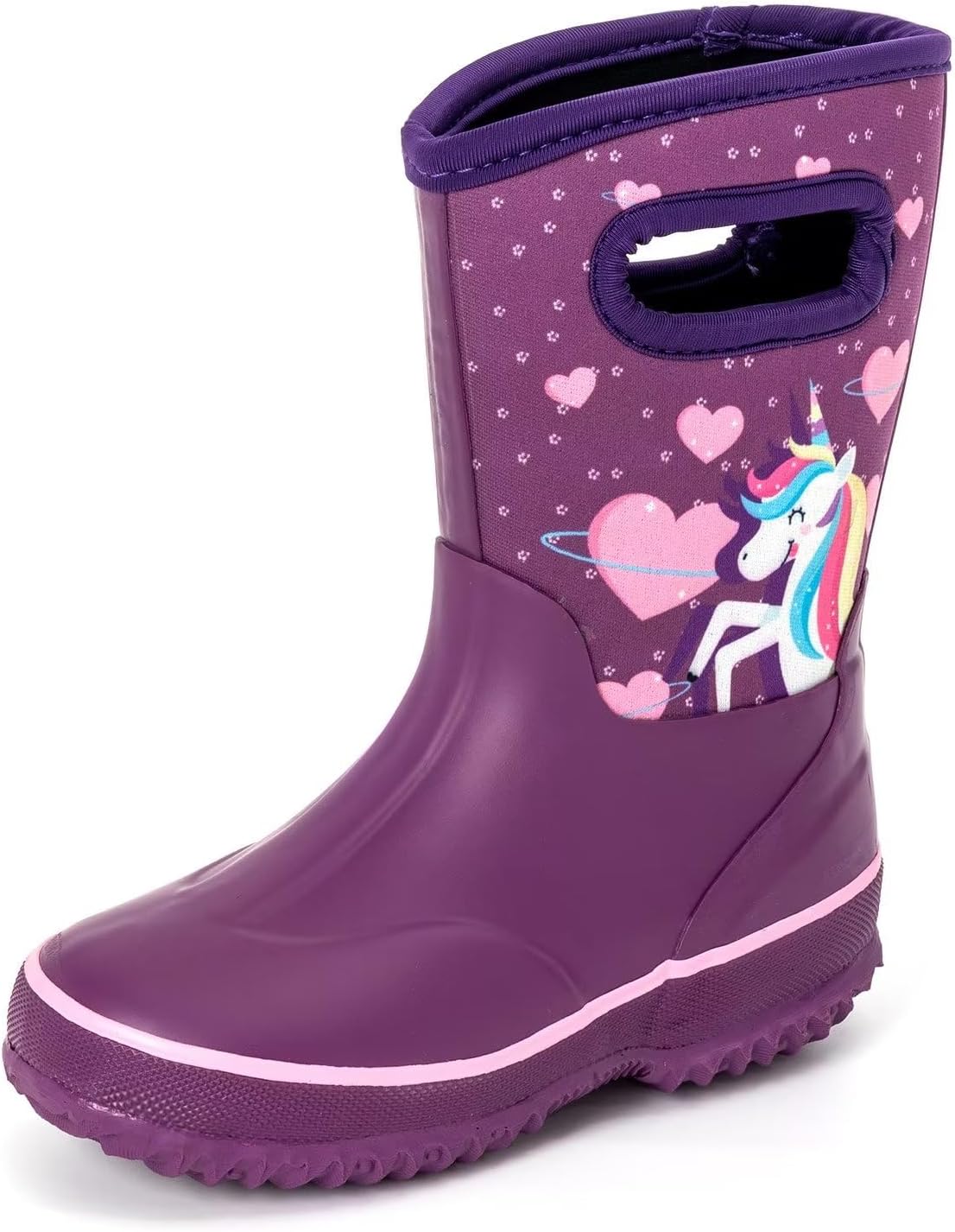 Kids Waterproof Neoprene Rain Boots Girls Boys Outdoor Mud Boots Children Insula...