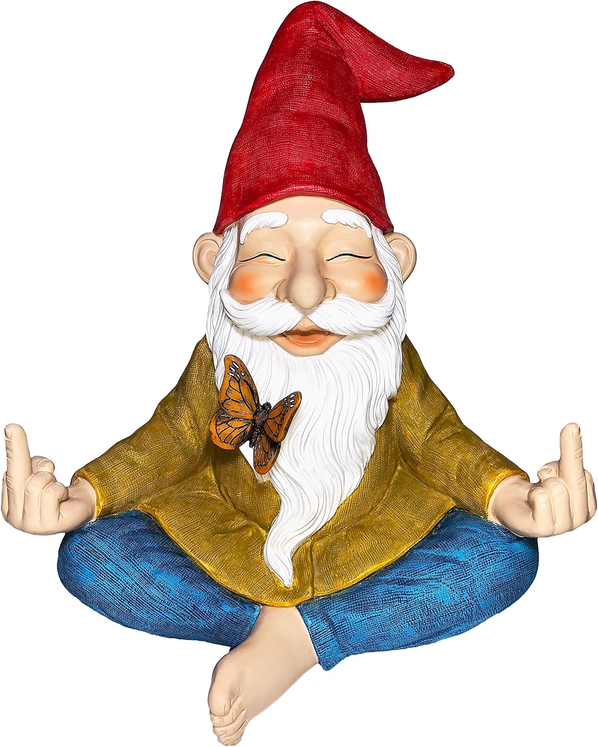 Mood Lab Garden Gnome - Zen Gnome Statue - 9.25 Inch Tall Lawn Gnome Figurine -...