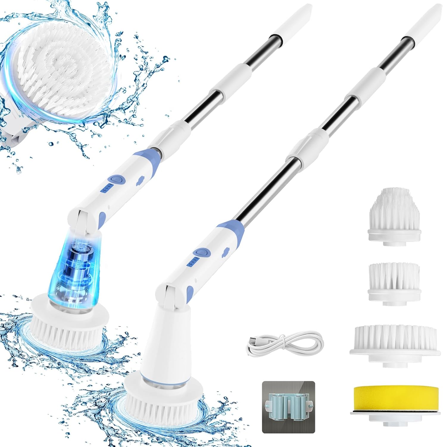 Electric Spin Scrubber, 2024 New Bathroom Cleaner, Power Shower Cleaning Brush w...