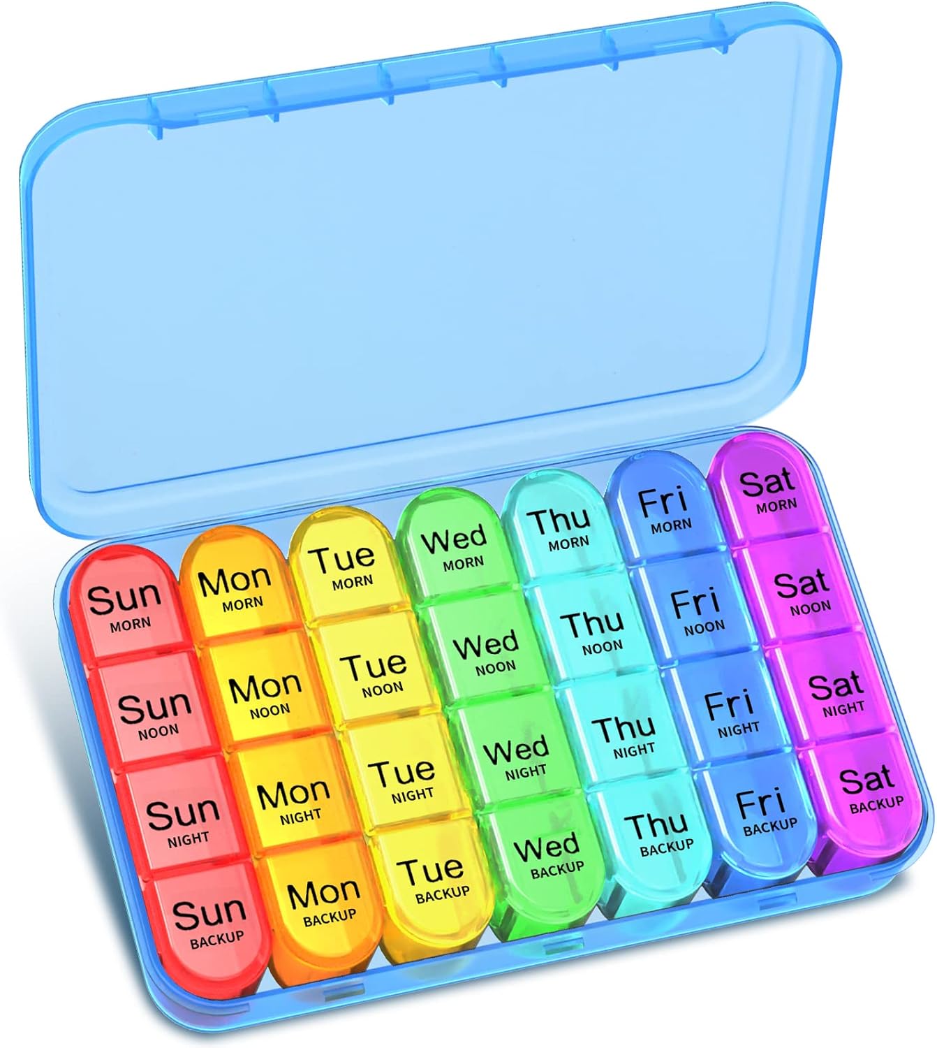 Pill Box 4 Times a Day, Betife Weekly Pill Box Organisers, 7 Day Tablet Organise...