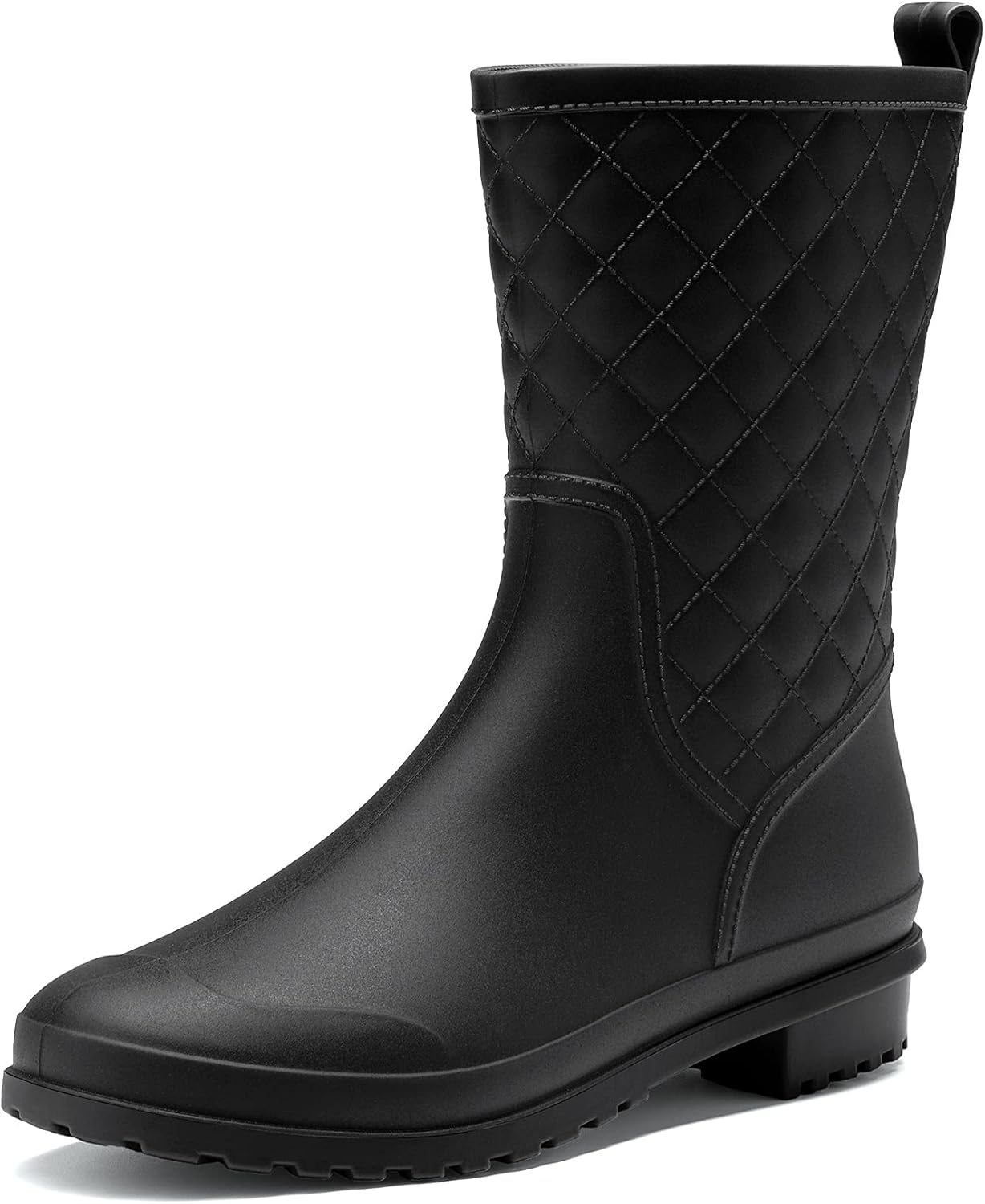 DREAM PAIRS Wellies Women Mid Calf Wellington Boot...