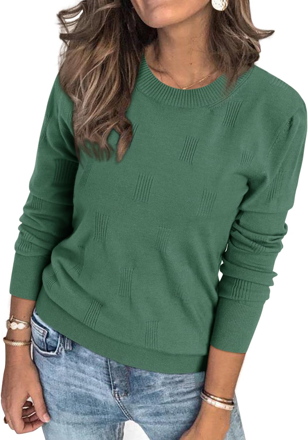 Arach&Cloz Womens Jumpers UK Short/Long Sleeve Crew Neck Ladies Knitted Tops Aut...