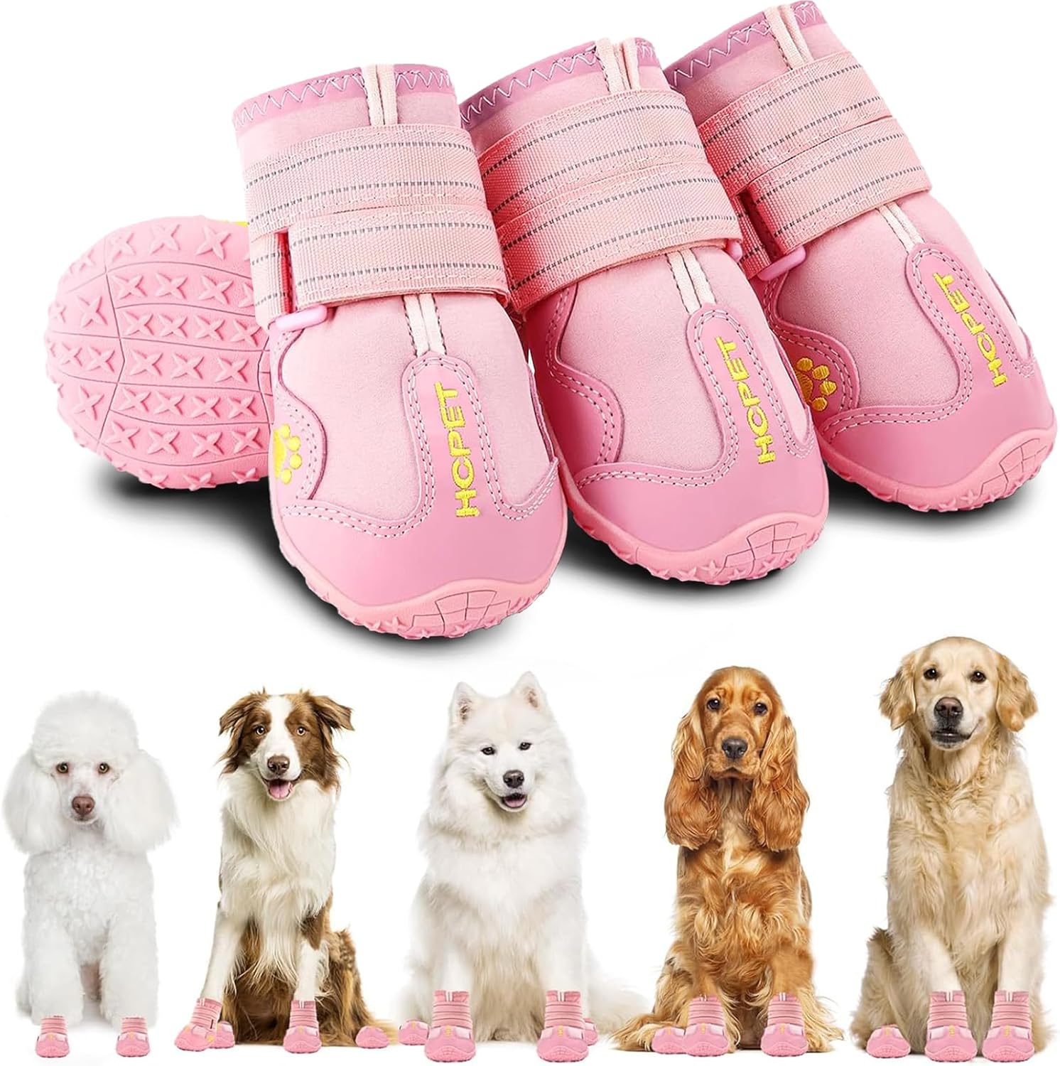 Hcpet Dog Shoes, Dog Boots for Small Dogs, Breathable Medium Dog Booties Paw Pro...