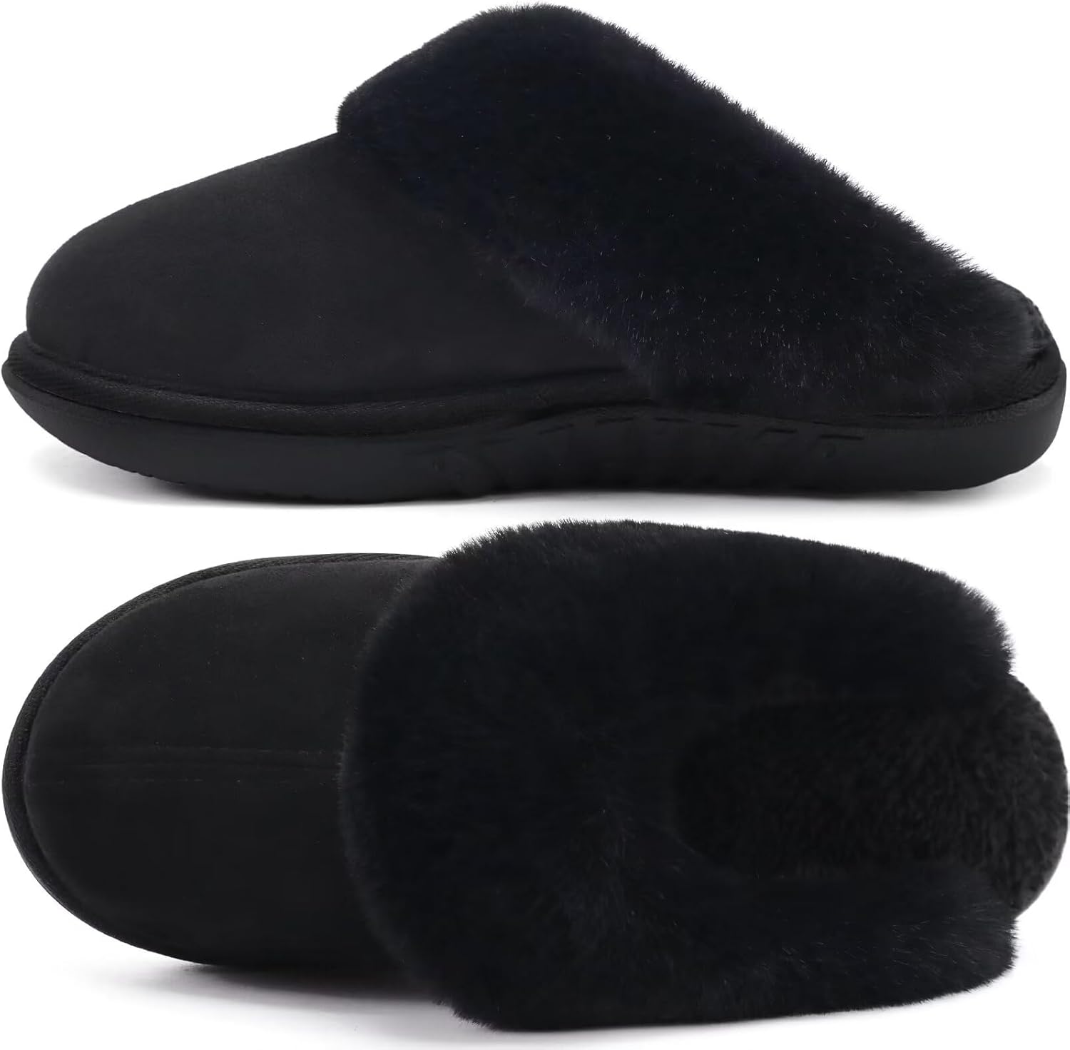 jiajiale Women's Memory Foam Slippers Ladies Slip On Arch Support Suede Scuff Sl...