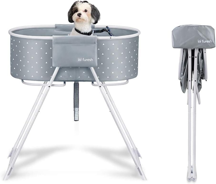 Little Dipper Dog Bath Tub and Wash Station for Bathing Shower and Grooming, Ele...