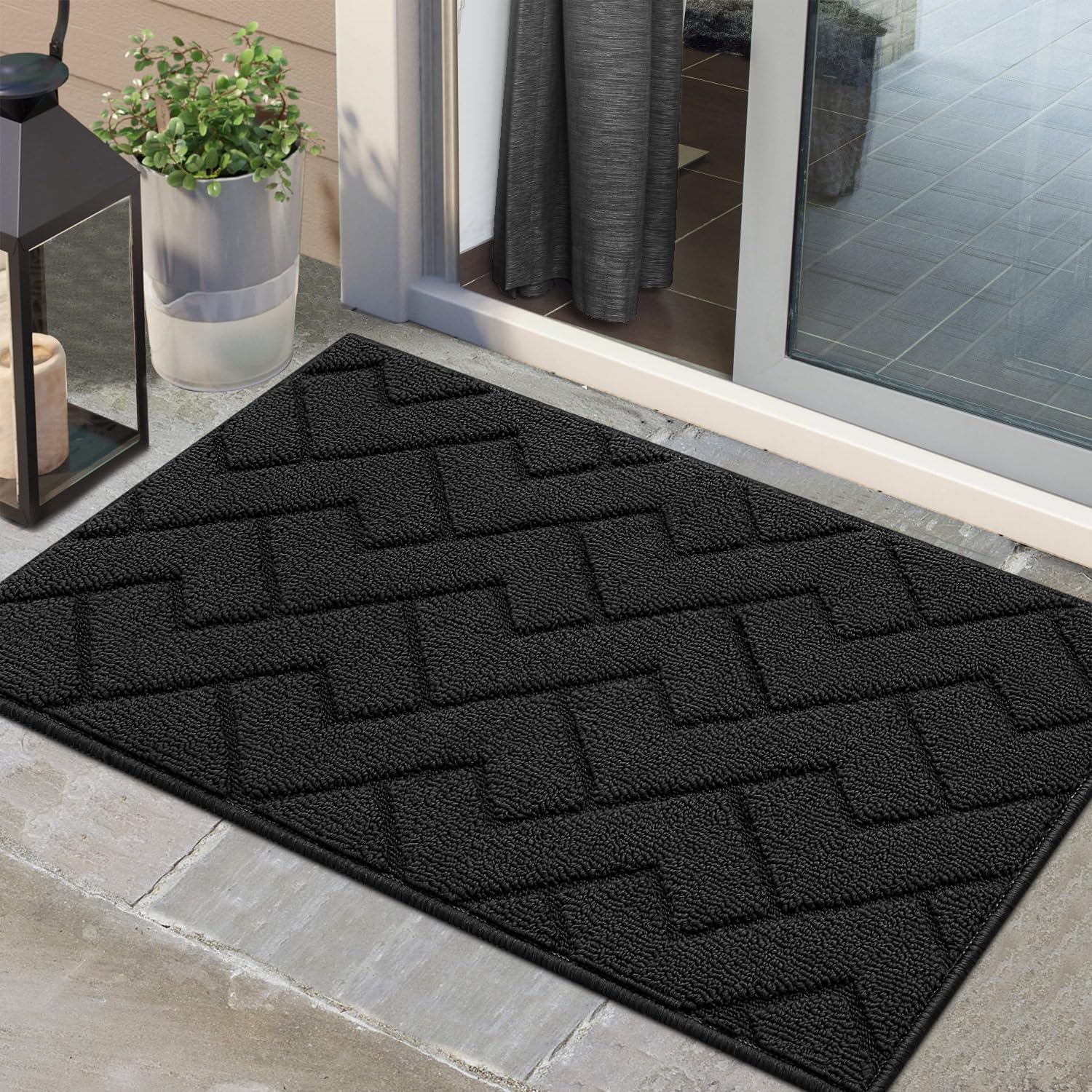 Biscpro Door Mat 60x90 cm, Indoor DoorMat Washable, Doormat Indoor Dirt Trapper...