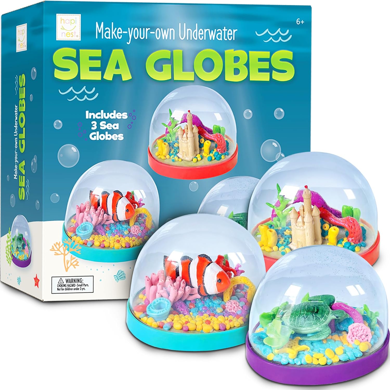Hapinest Make Your Own Underwater Snow Globe Arts and Crafts Kit for Kids Boys a...