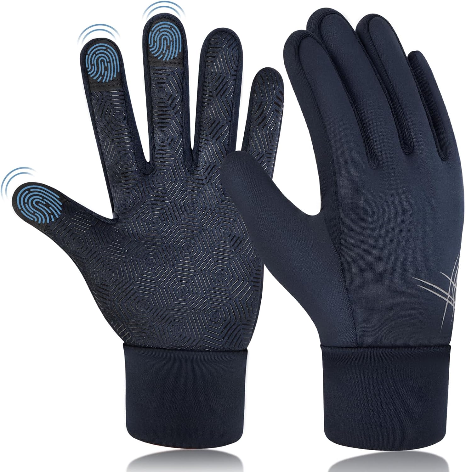EEFOW Winter Thermal Outdoor Kids Gloves - Non-slip Touchscreen Running Gloves S...