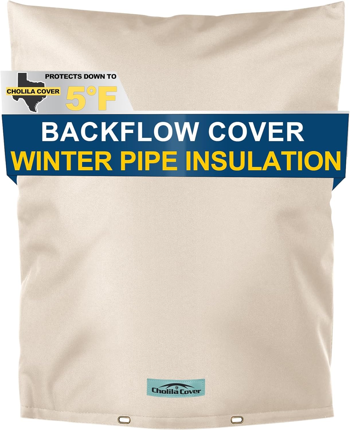 Backflow Preventer Cover Insulated (5˚F) with Thicker 7 Layers Fabric - 24" W x...