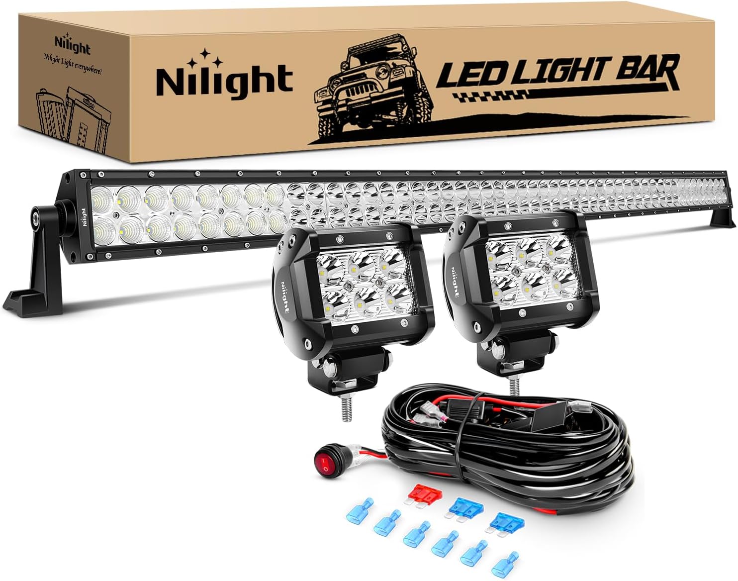 Nilight - ZH023 52Inch Spot Flood Combo Led Light...