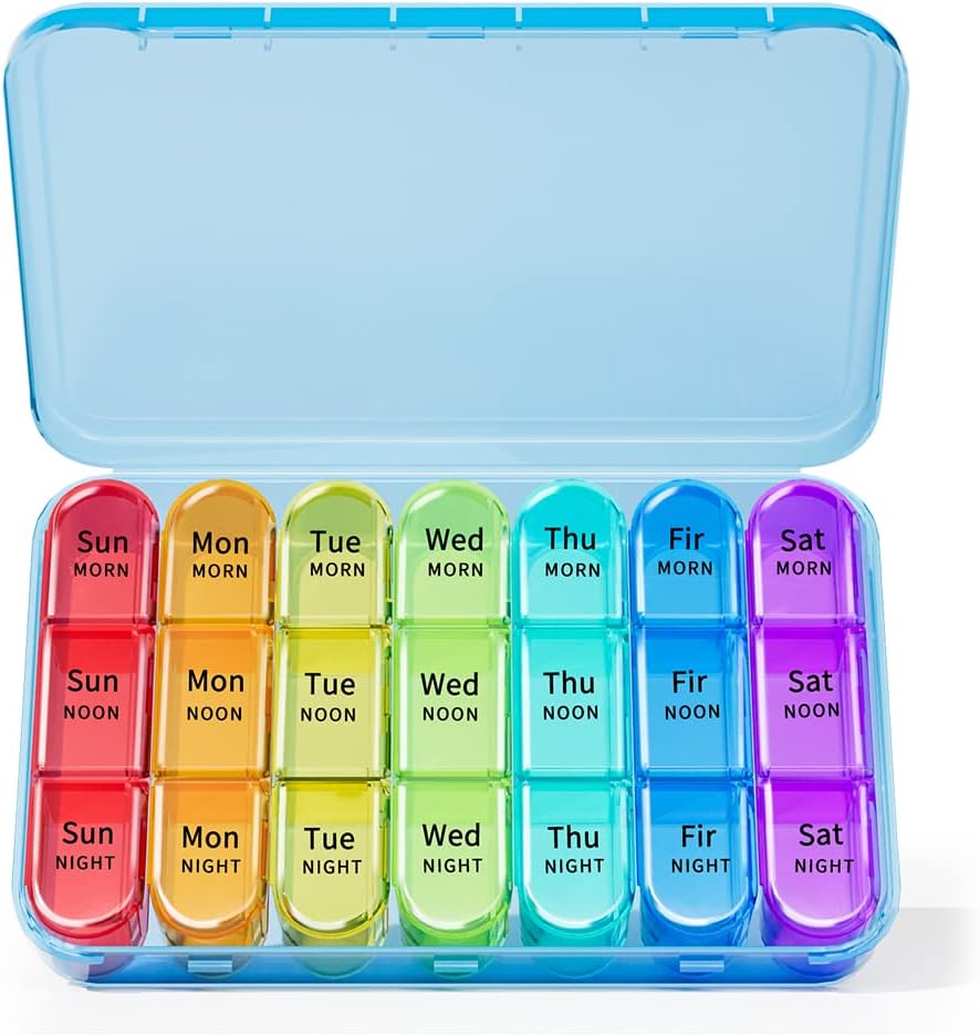 Zoolion Weekly Pill Box 7 Day 3 Times a Day (Morn/noon/Night), Daily Portable Tr...