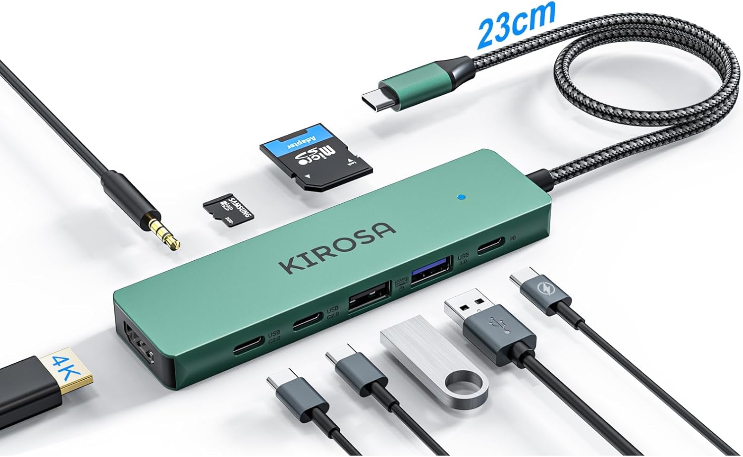 USB C Hub HDMI Adapter: 9 in 1 USB C Multiport Adapter for MacBook Air/Pro - USB...