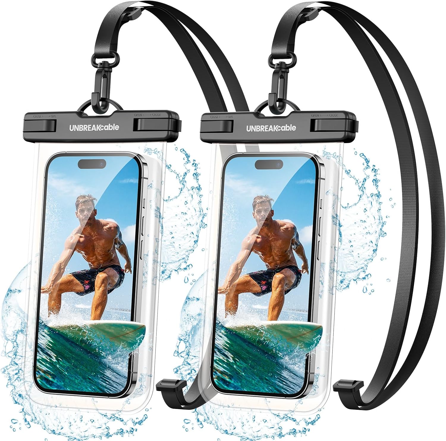 UNBREAKcable Waterproof Phone Pouch, IPX8 Universal Waterproof Phone Case Dry Ba...