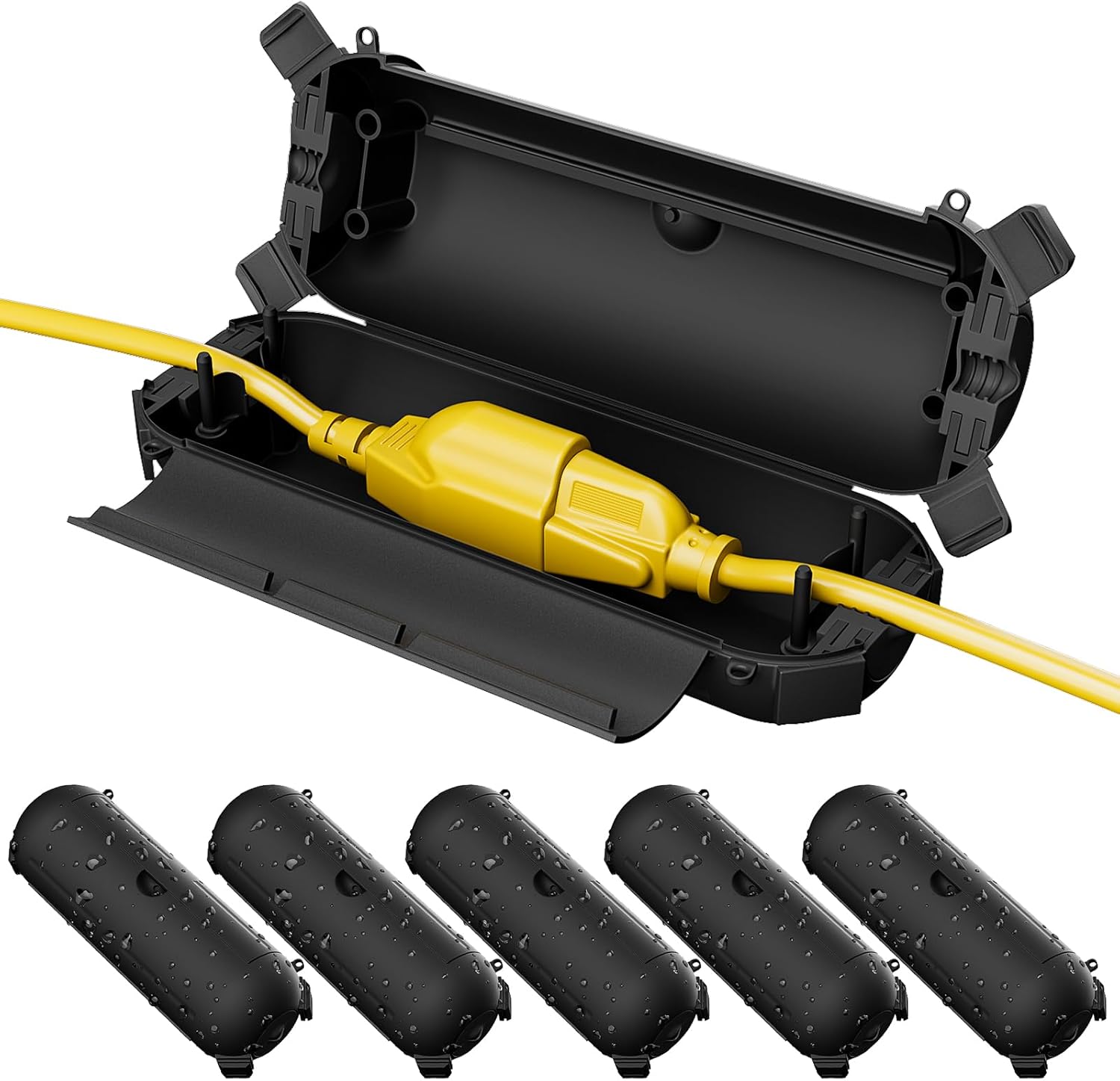 [6 Pack] Outdoor Extension Cord Safety Cover with Waterproof Seal, Weatherproof...