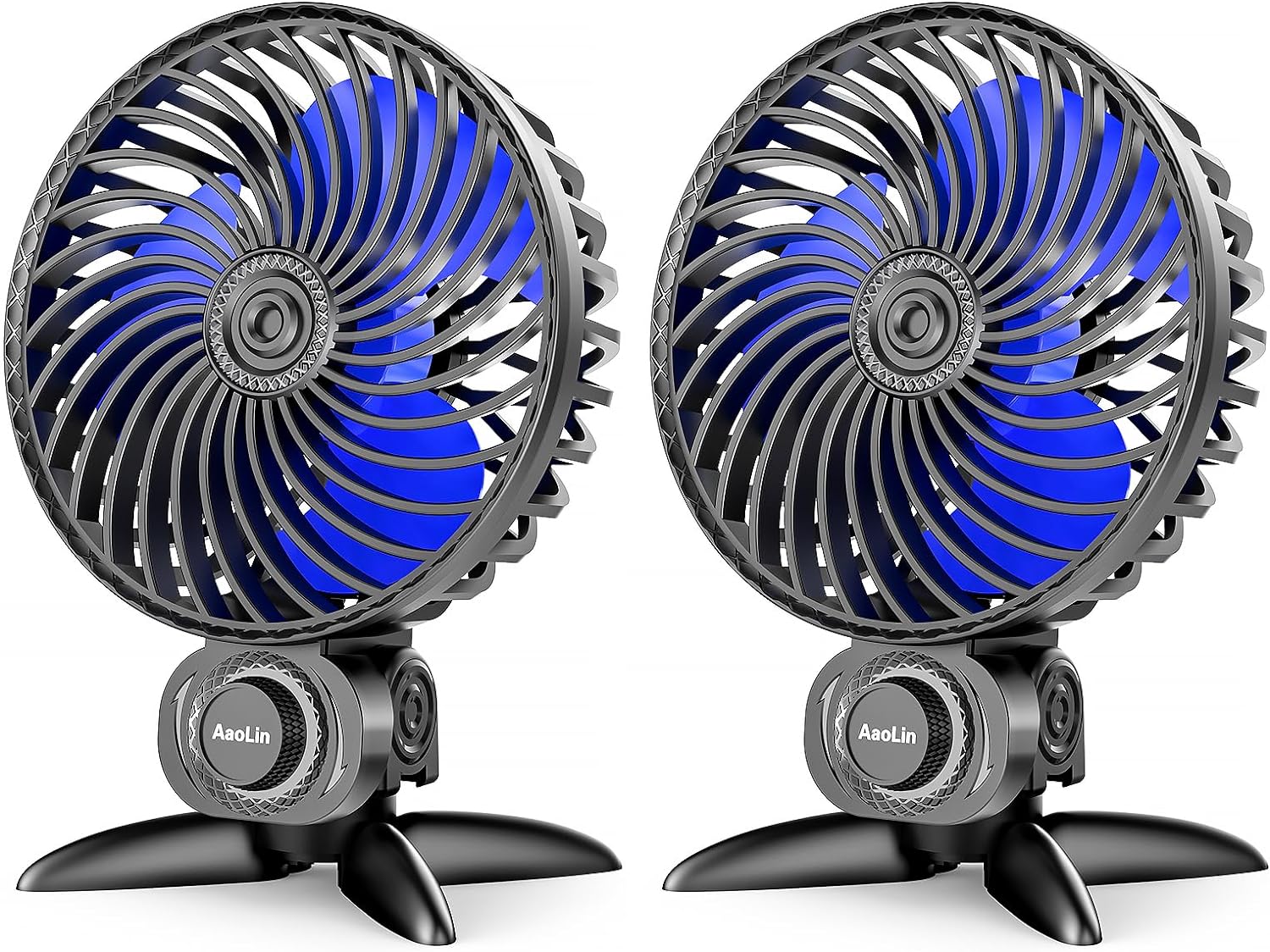 2 Pack USB Small Fan, Desk Fans with CVT Variable Speeds, Strong Cooling Airflow...