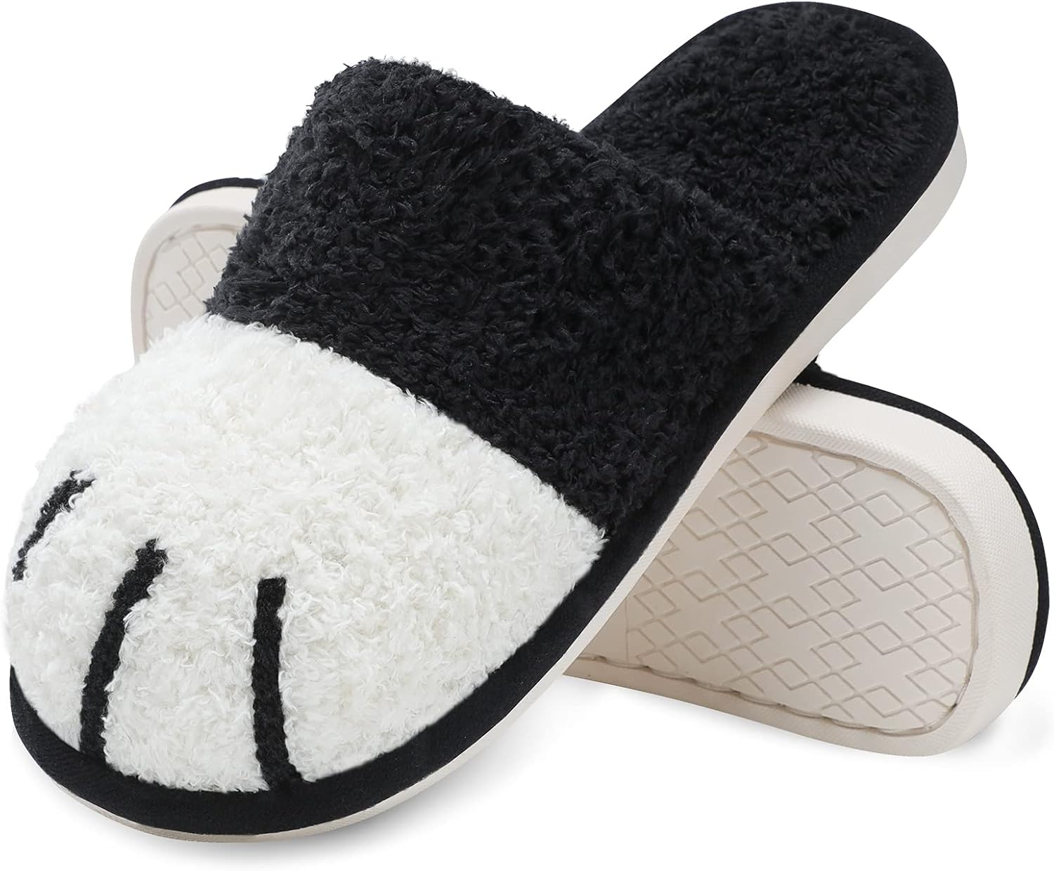 MAXTOP Women's Cat Paw Cozy Slippers Warm Gifts for Women Men with Memory Foam T...