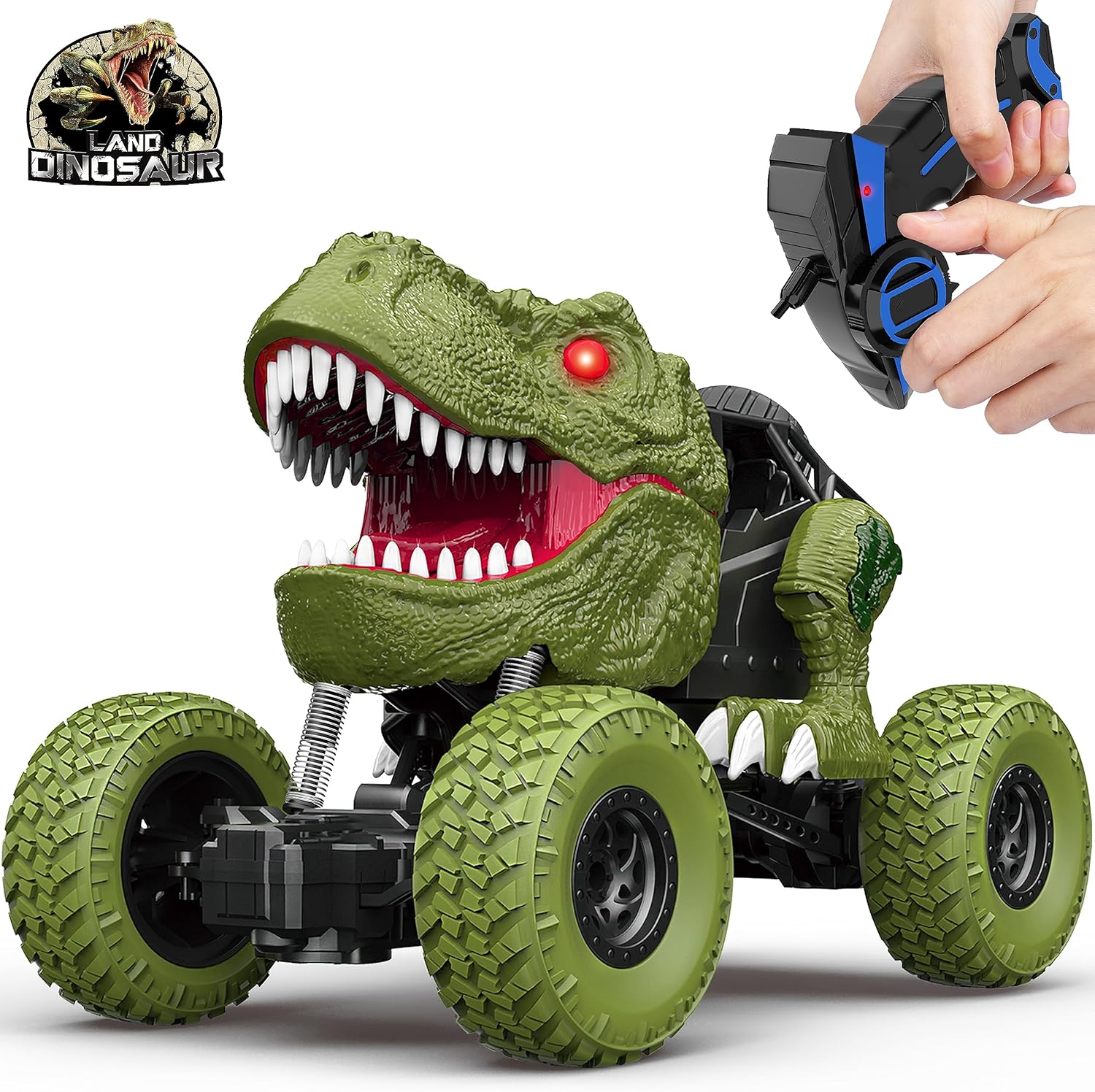Remote Control Dinosaur Car for Kids Boys, 2.4Ghz All Terrain Remote Control Din...