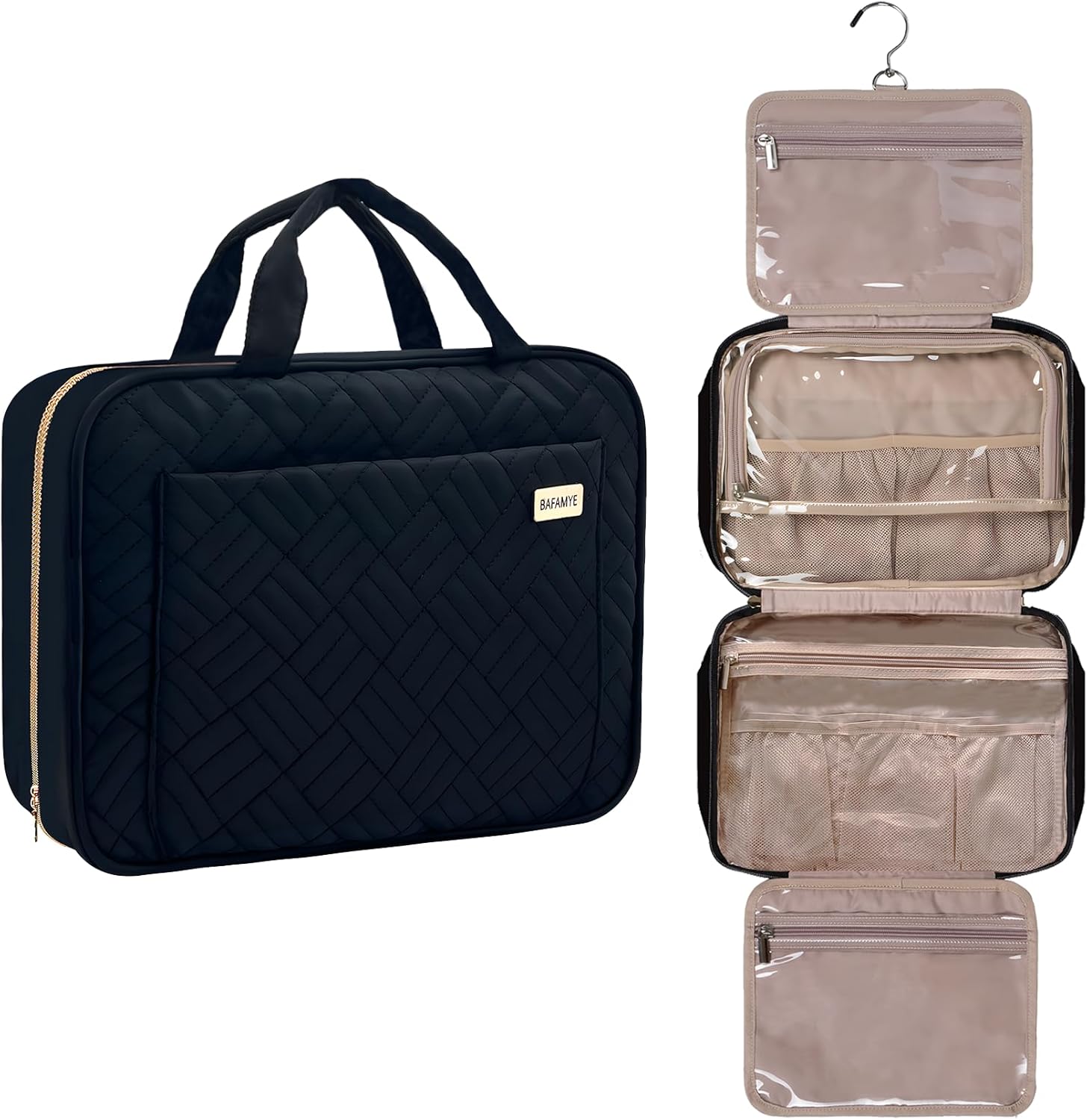 8L Travel Toiletry Bag for women - 2.1 GAL Water-resistant Makeup Cosmetic Bag O...