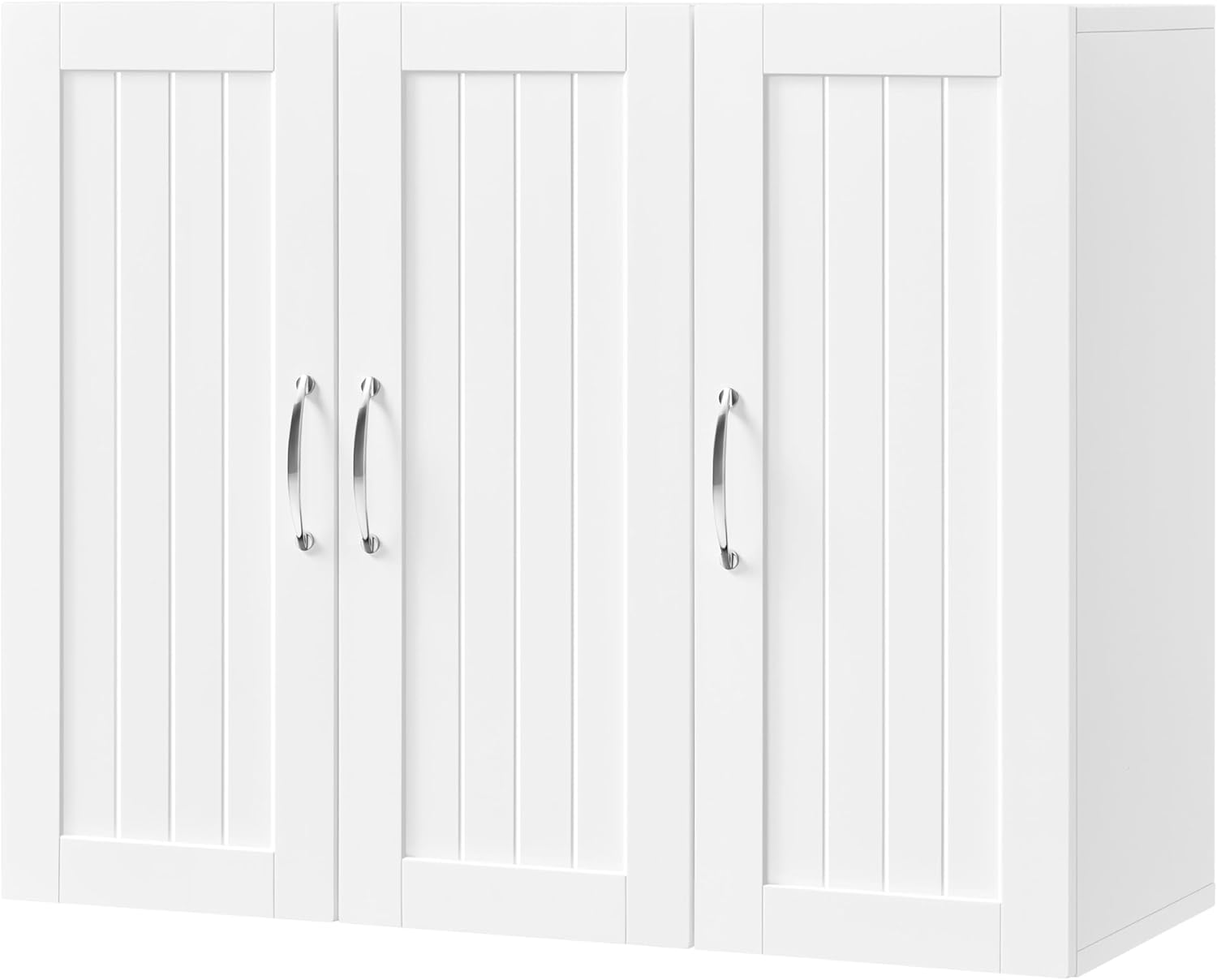 Yaheetech Kitchen Cupboard Cabinet 3 Doors Kitchen Wall Cabinet with E1 MDF and...