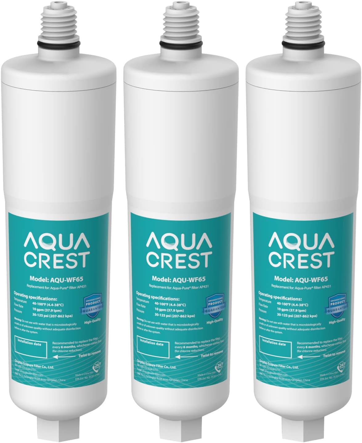 AQUACREST AP431 Replacement Cartridge for Aqua-Pure AP430SS, Whole House Water S...