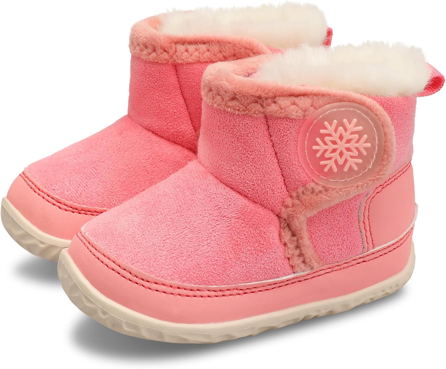 L-RUN Baby Boots for Infant Toddler Boys Girls Ankle Warm Suede Plush Lining Hou...