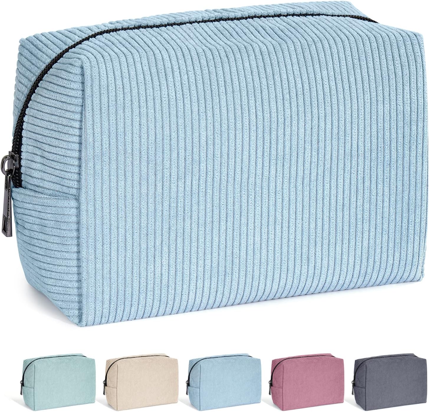 MAANGE Cosmetic Bags for Women Small Makeup Bag for Purse Corduroy Makeup Pouch...