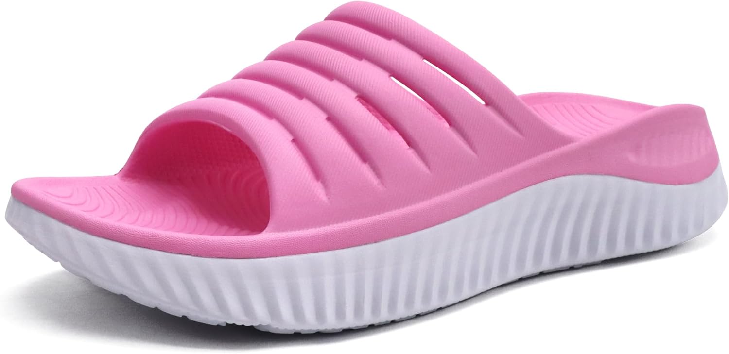 GPOS Womens Recovery Slides Sandals with Orthotic Plantar Fasciitis Relief Comfo...
