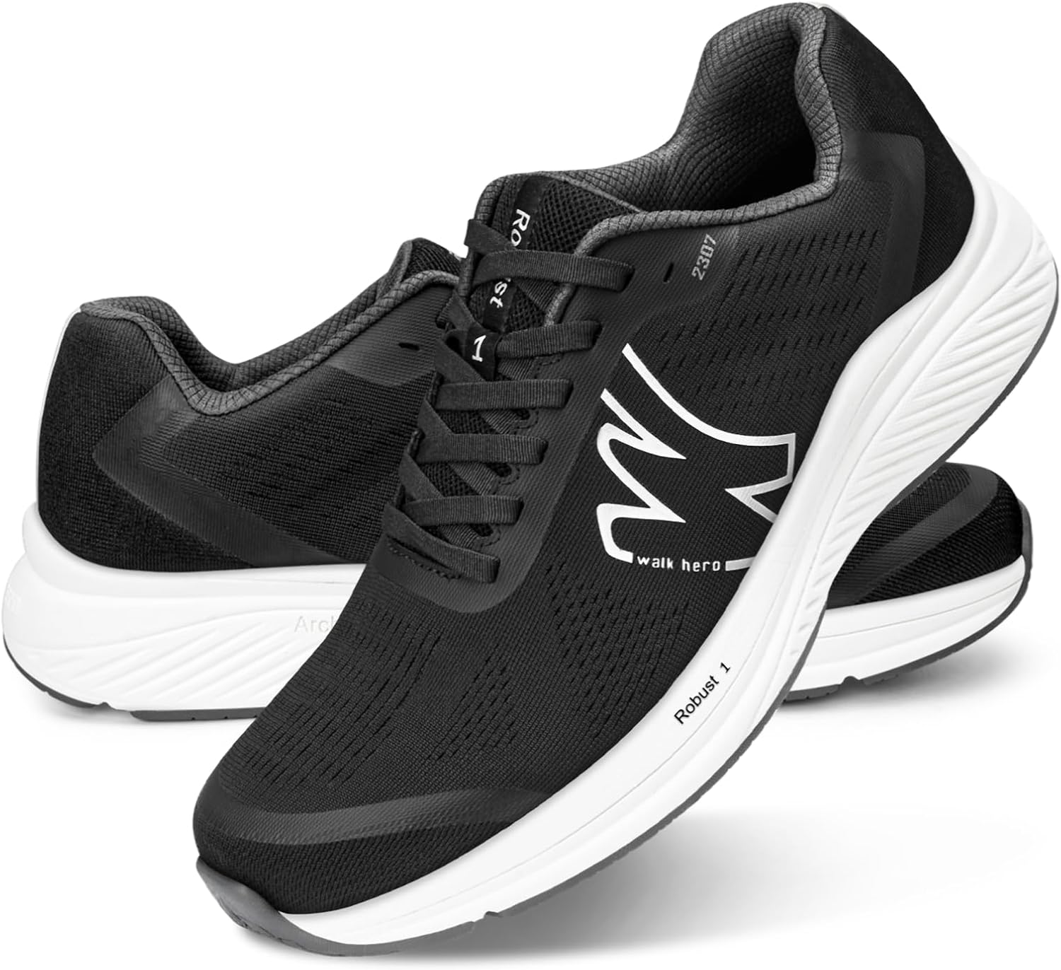 Walking Shoes Mens for Plantar Fasciitis, Orthopedic Shoes for Men with Arch Sup...