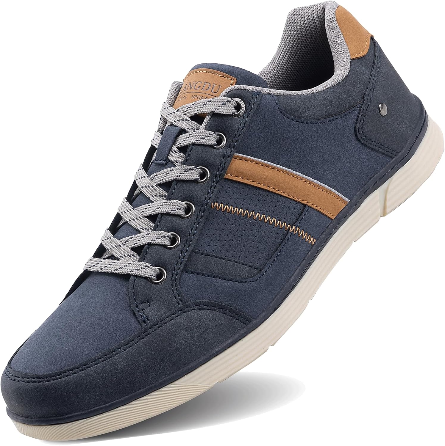 LANGDU Mens Casual Shoes Trainers Walking Fashion Sneakers Breathable Lightweigh...