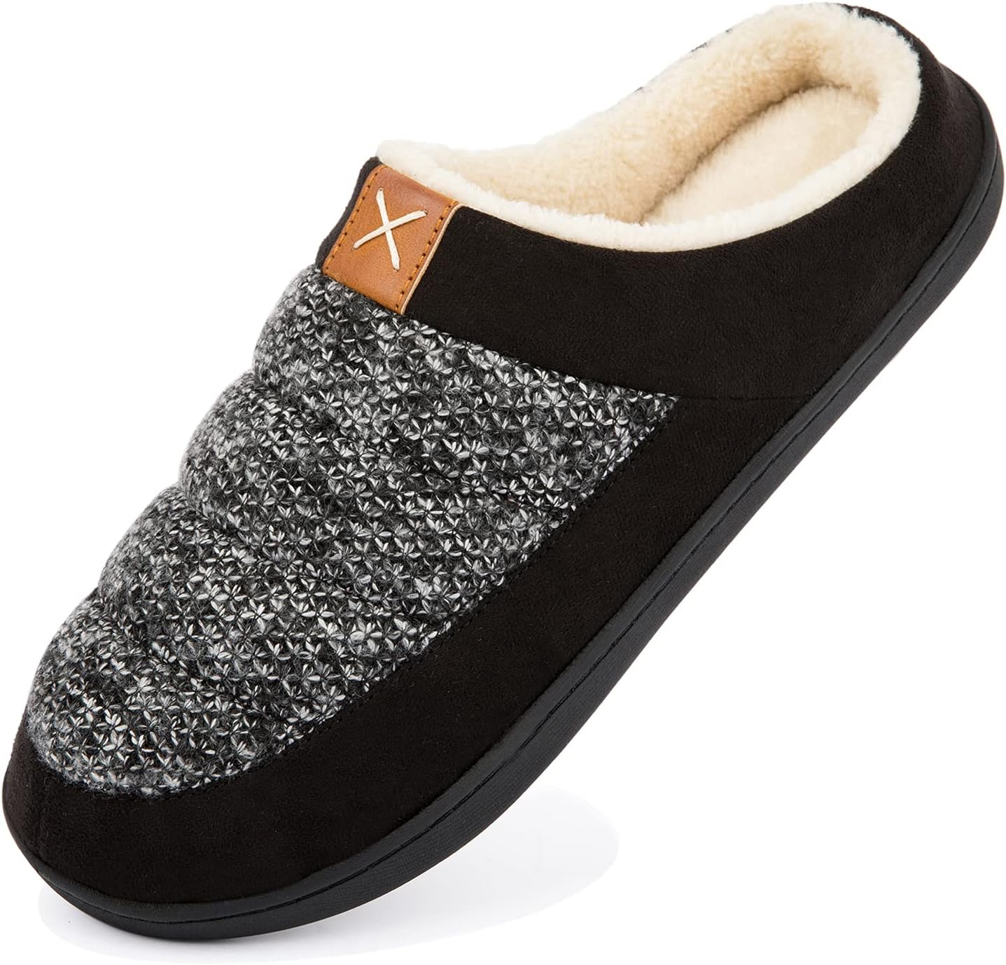 NewDenBer Men's Cozy Memory Foam Slippers Soft Slip on Indoor Outdoor Clog House...