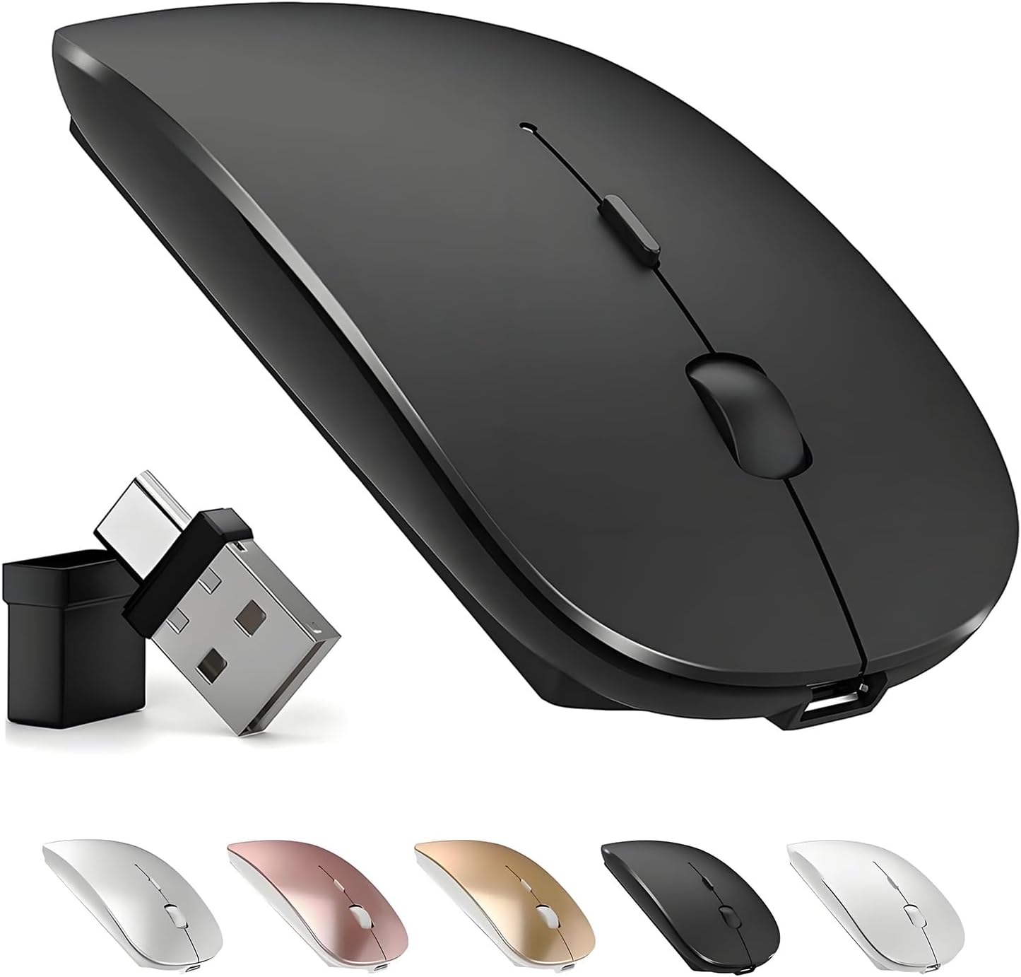 Wireless Mouse,USB C Mouse for MacBook air Mouse for MacBook pro,Bluetooth Wirel...