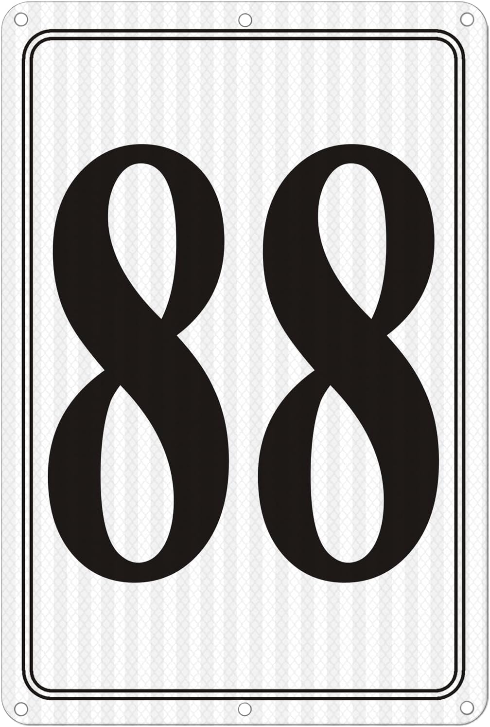 Reflective Aluminum Number Signs 88-12" X 8" Parking Spot Number Signs, Large Re...