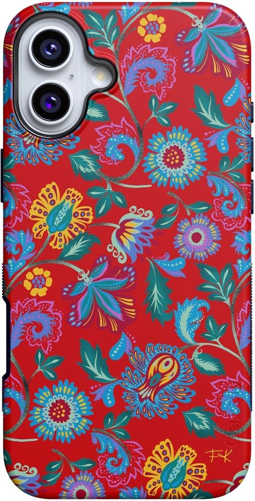Casely iPhone 16 Plus Case | Painted Flowers | Frida Kahlo Floral | Bold Protect...