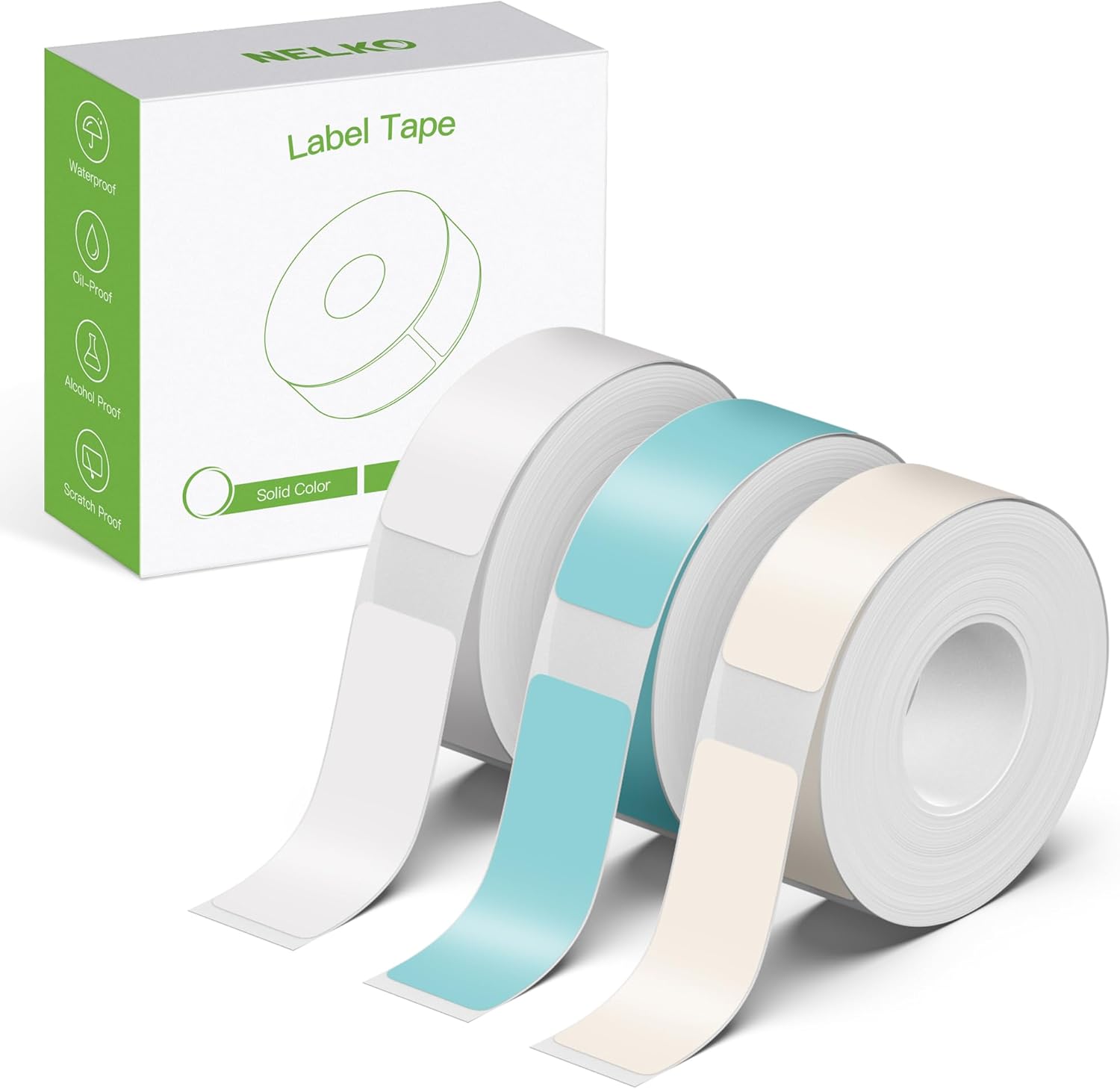 NELKO Genuine P21 Label Maker Tape, Adapted Label Print Paper, 14x40mm (0.55inx1...