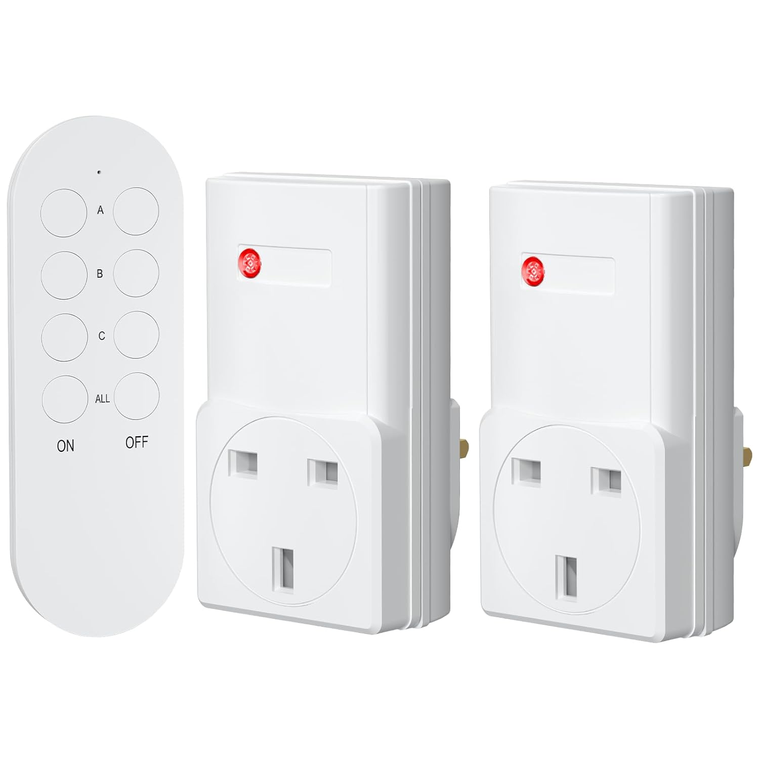 SURNICE Remote Control Plug Socket, 13A/3000W Wireless Remote Light Switch, 40m/...