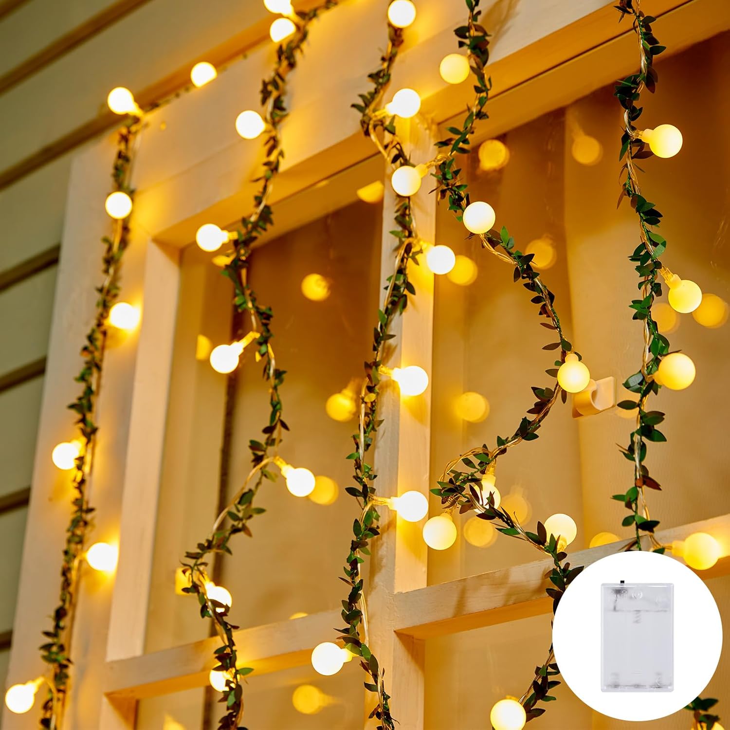 Fairy Lights, 8 Lighting Modes, 30 LEDs Ball Globe String Light Battery Operated...