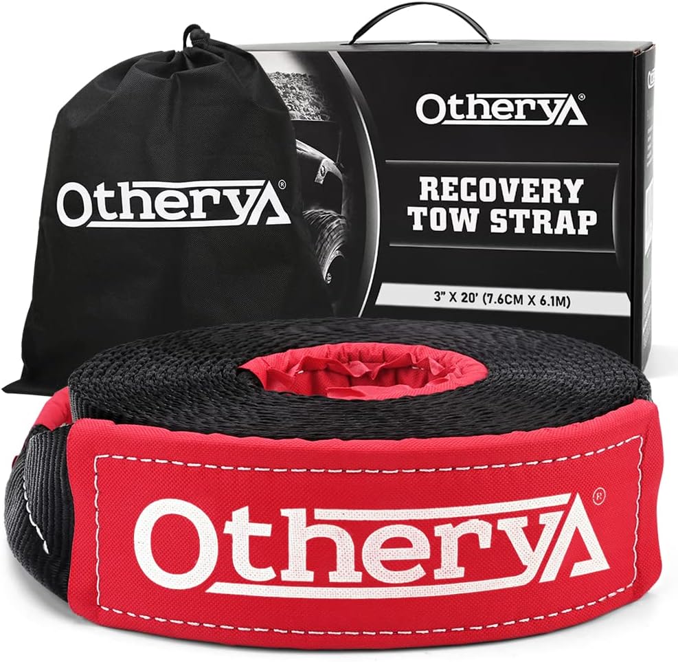 Recovery Tow Strap 3'' x 20 ft - Lab Tested 30,000lb Break Strength - Heavy Duty...