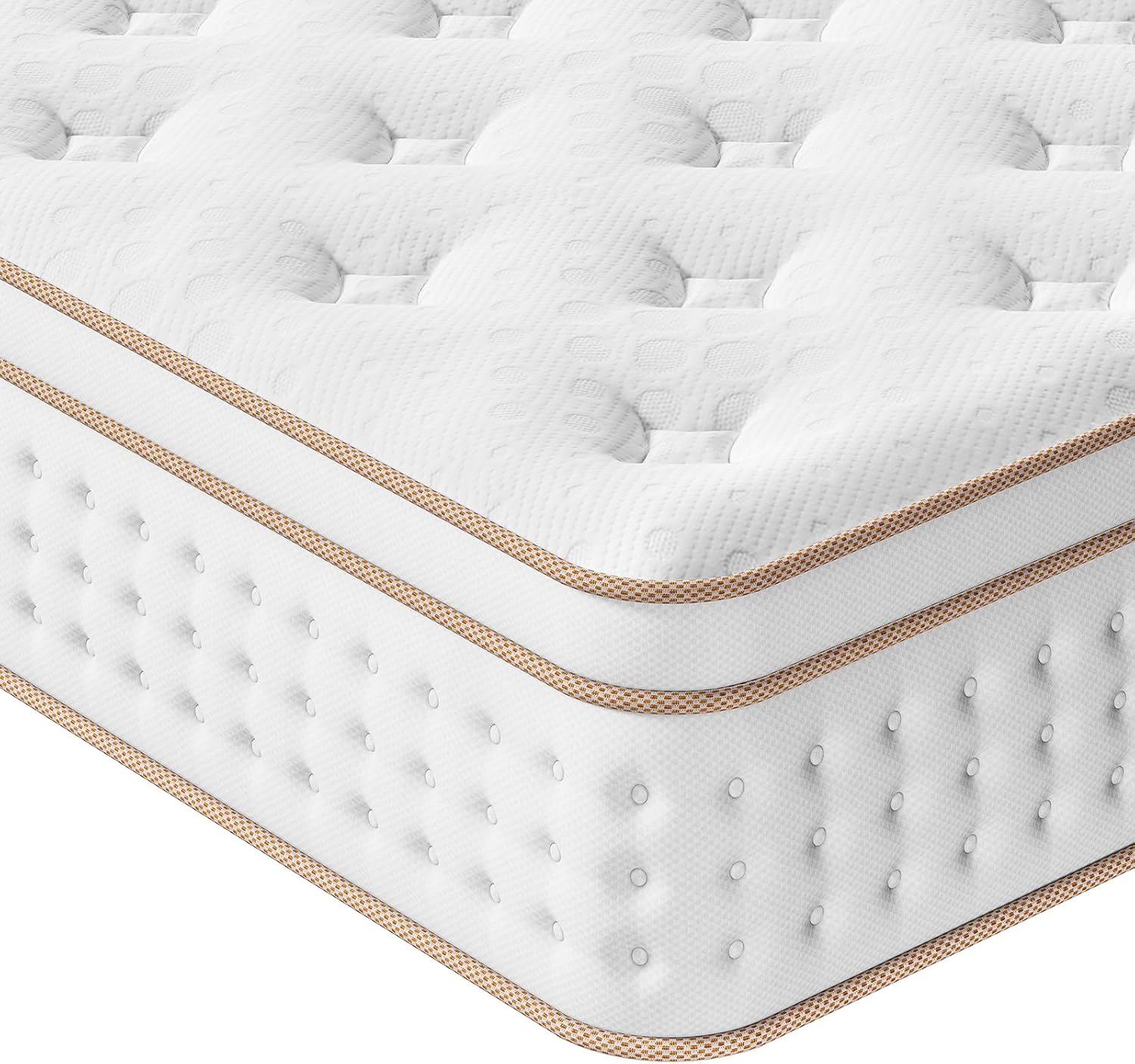 Vesgantti King Size Mattress 5FT, 10.2 Inch Hybrid Mattress with Breathable Foam...